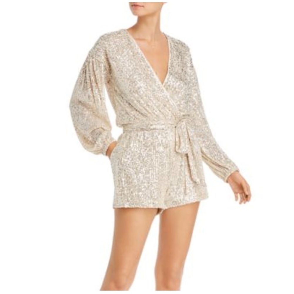 AQUA Sequined Romper 🤍